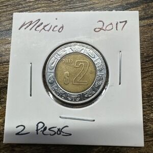 2017 Mexico Circulated $2 Two Peso Coin KM #551